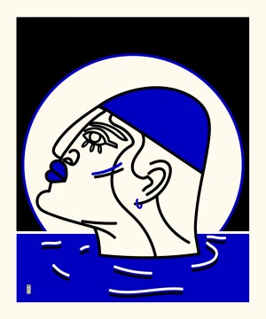 nageur-serigraphie-illustration-art-sarah-nyangue-saratoustra-nantes