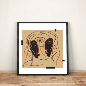 trois-quart-face-cadre-illustration-nantes-print-deco-sarah-nyangue-saratoustra